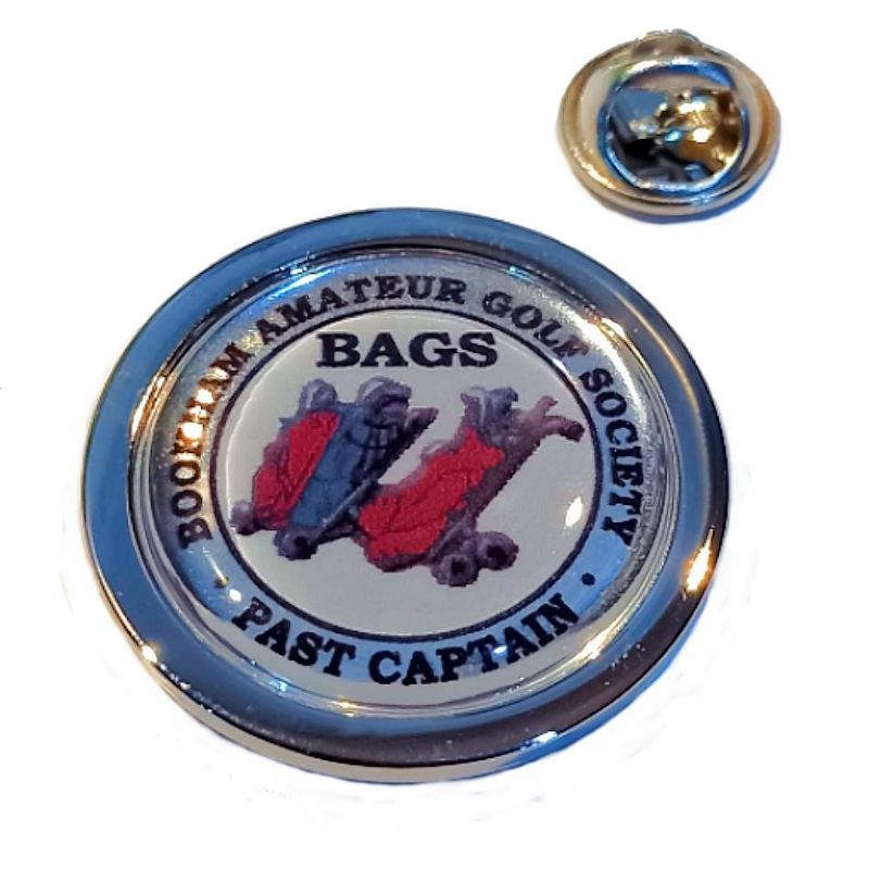 Superior Badge 25mm round silv clutch and printed dome